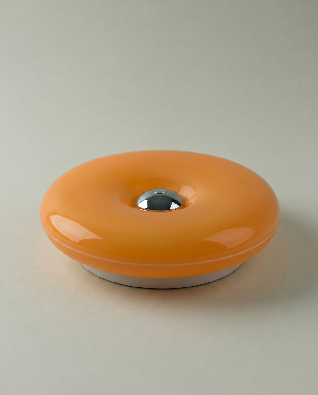 Donut Glow donut-shaped silicone table lamp, touch dimmer, USB rechargeable — top view | Dalfa CH/FR