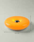 Donut Glow donut-shaped silicone table lamp, touch dimmer, USB rechargeable — dimensions in cm | Dalfa CH/FR