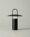Cylinder Lantern portable cylinder lamp with arch handle, USB-C cordless — lit hero shot | Dalfa CH/FR