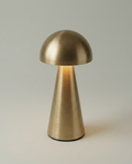 Copper Dome compact metal dome lamp, touch dimmer, USB-C cordless — lit hero shot | Dalfa CH/FR